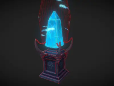 Stylized Crystal Obelisk Low-poly 3D model