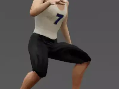 Male Basketball Player Low-poly 3D model