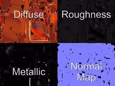 Classic Mahogany Piano model pack Low-poly 3D model