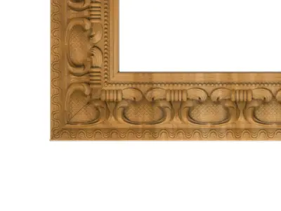 Carved picture frame STL 3D model 98