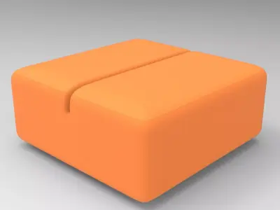 Sedy Pouf Low-poly 3D model
