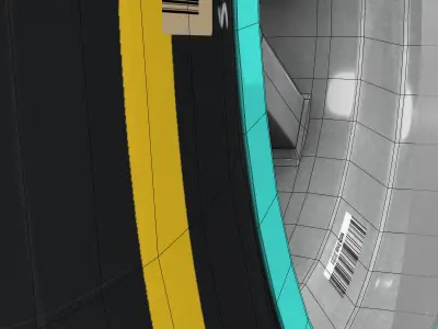 W06 Soft rear tyre Low-poly 3D model