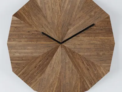 Wood Clock 3D model