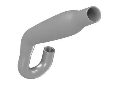 Titanium Bike Exhaust Pipe 3D model