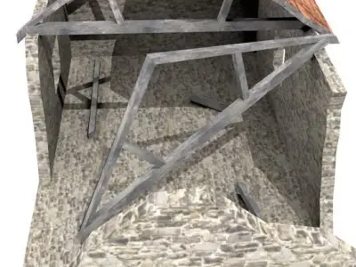 Ruined house Free 3D model