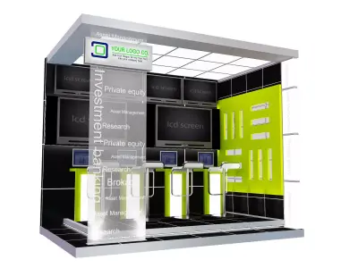 Booth Exhibition Stand a577 3D model