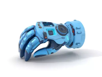 Futuristic Robotic Glove Model Pack for SciFi Projects Low-poly 3D model