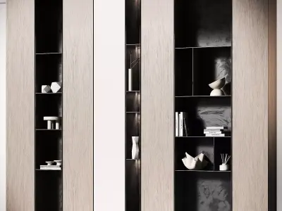 Modular cabinet furniture Modern Wardrobe kit minimalist 3D model