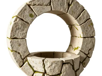 Stone Arch Ruin model pack with PBR Textures Low-poly 3D model