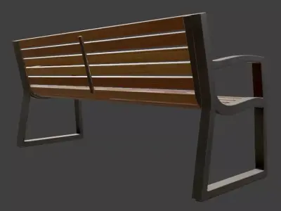 Park Bench 3D Model 3D model