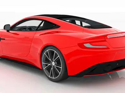 British Luxury Sports GT Car 3D Model Low-poly 3D model