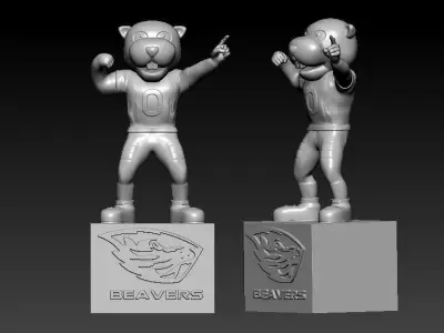 NCAA - OREGON STATE BEAVERS FOOTBALL MASCOT STATUE DECOR 3D print model