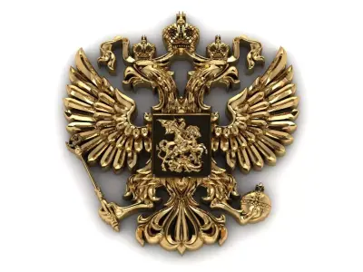 Russian Coat of arms gerb 1914 3D print model