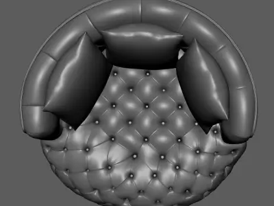 Mid Poly  Sofa 3D model