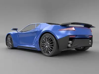 Nexeno sportscar 2nd generation 3D model