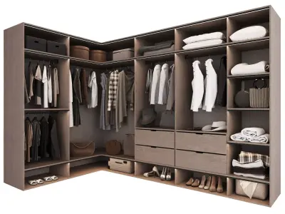 Wardrobe with filling 3D model