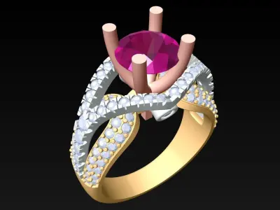 Diamond Ring - Womens Rings - N311249 3D print model