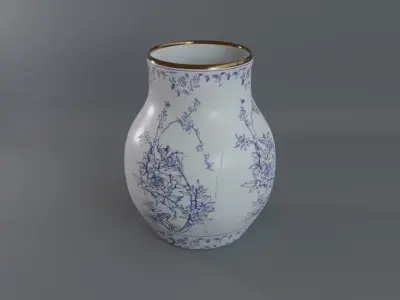 Chinese Jar A Low-poly 3D model