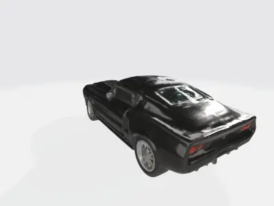 3d Black Muscle Car High Poly 3D model