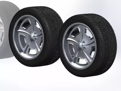 Custom wheels HRBB Twisted Columbus for your scale model 3D print model