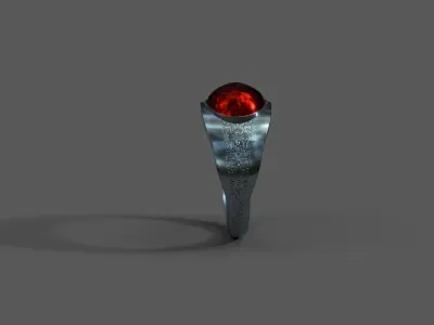 High-Quality 3D Ring Model Low-poly 3D model