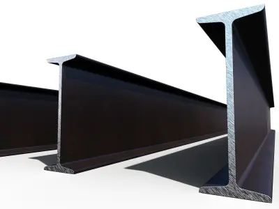 Metal beam IPN  3D model