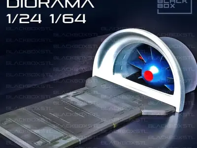 Wind Tunnel Diorama 1-24 and 1-64th scale 3D print model 3D print model