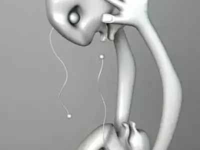LOVE 1 creature in shape of hand 3D model