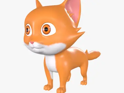 Cartoon Cat 3D model 6