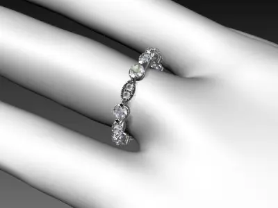 RING PANDORA WEDDING BAND 3D print model