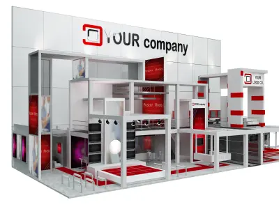 Booth Exhibition Stand a 500 3D model