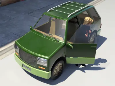 CarToon Basic Car Wagon 3D model
