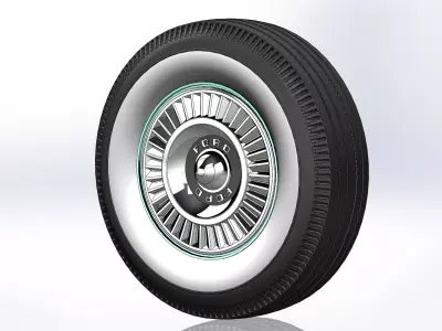 Wheels Fairlane 1957 for scale model 3D print model