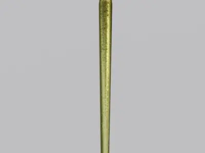 Candlestick brass pipe Free low-poly 3D model