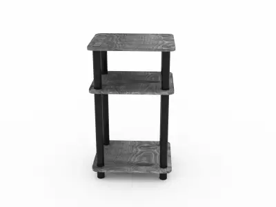 FURINNO Just 3-Tier End Table 1-Pack  French Oak Black Free low-poly 3D model