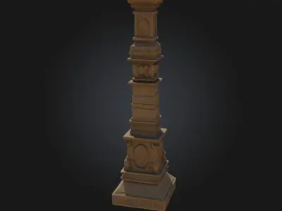 Ancient Pillar Monument  Echoes of Timeless Civilizations 3D model
