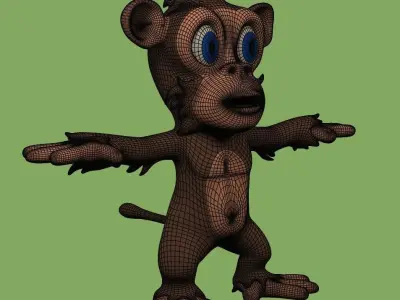 Cartoon Monkey 3D model