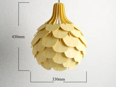 Bloom Chandelier Pendant lamp Leaf hanging lamp cnc  dxf files 3D model