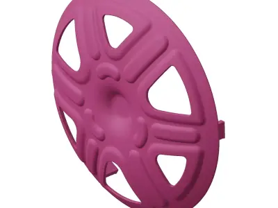 Plastic Exquisite Car Wheel Cap Toy 3D model