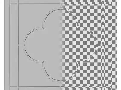 Fiqueroa Square Wall Accent Mirror CHPS1205 3D model