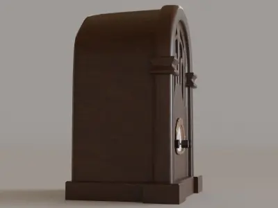 Antique Vintage Radio - Low-poly PBR Low-poly 3D model