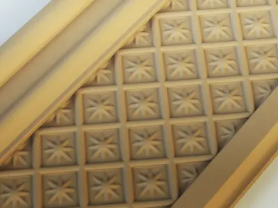 Moulding v 2 golden decorative strip 3D model