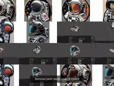 6 Astronaut patch starter pack Texture