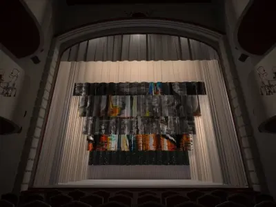 Theater- auditorium - stage - backstage  3D model