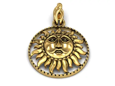 The Sun Pendant 3D print model