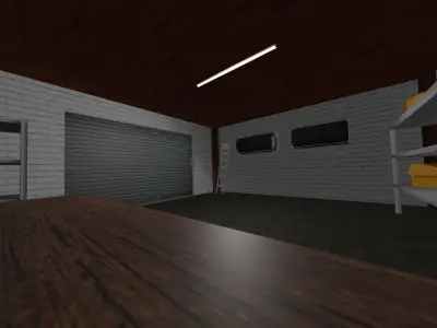 Garage Room Low-poly 3D model