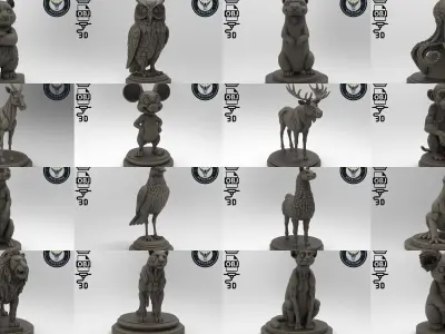 Animal Figure Mega 3D Printing Models 3D Model Collection