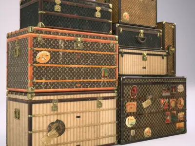 Louis Vuitton Vintage Trunks 3D model