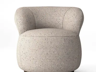 Jardan Joy armchair and Ottoman 3D model