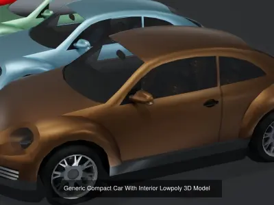 Generic Passenger Cars With Interiors 3D Model Pack